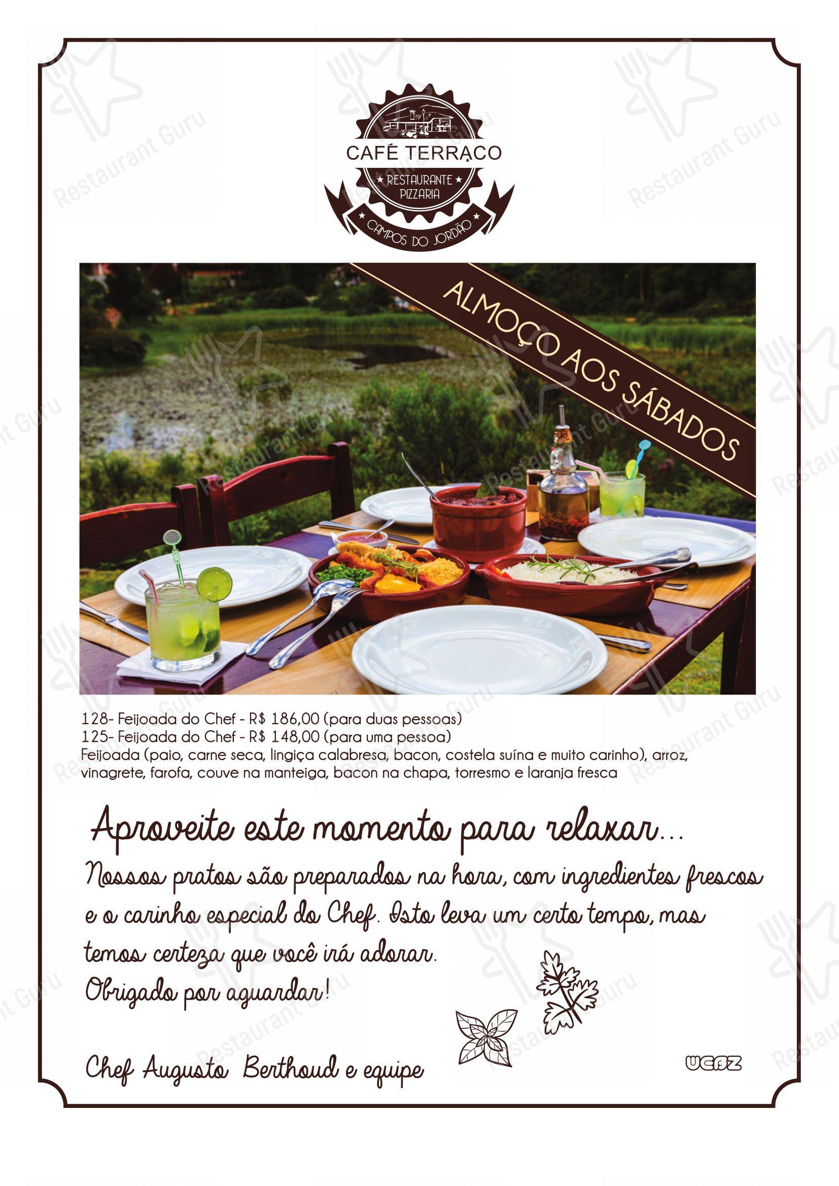 Café Terraço Pizzaria Artesanal e Bistrô - Menu