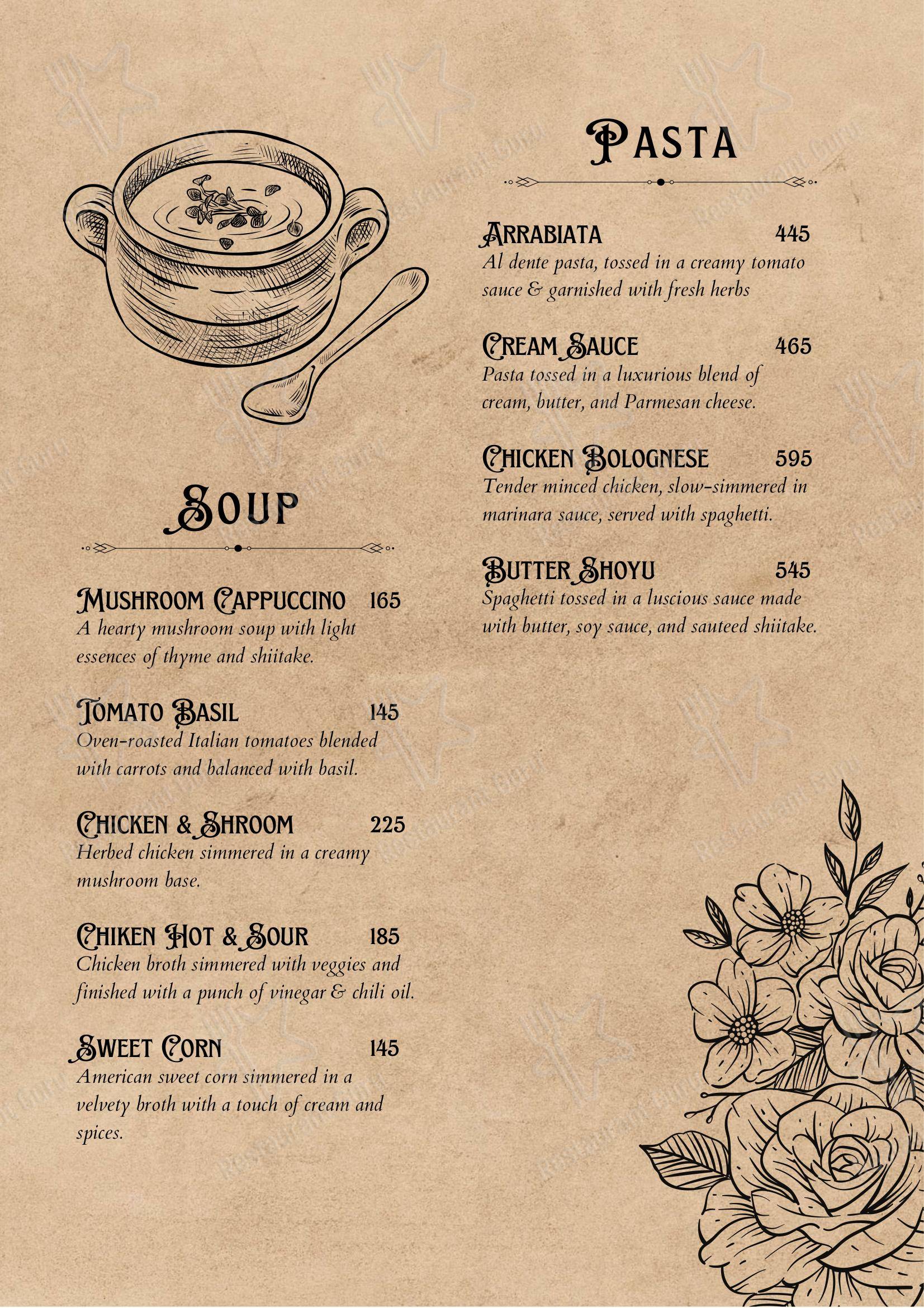 Menu for The Coffee Cellar in Majkhali