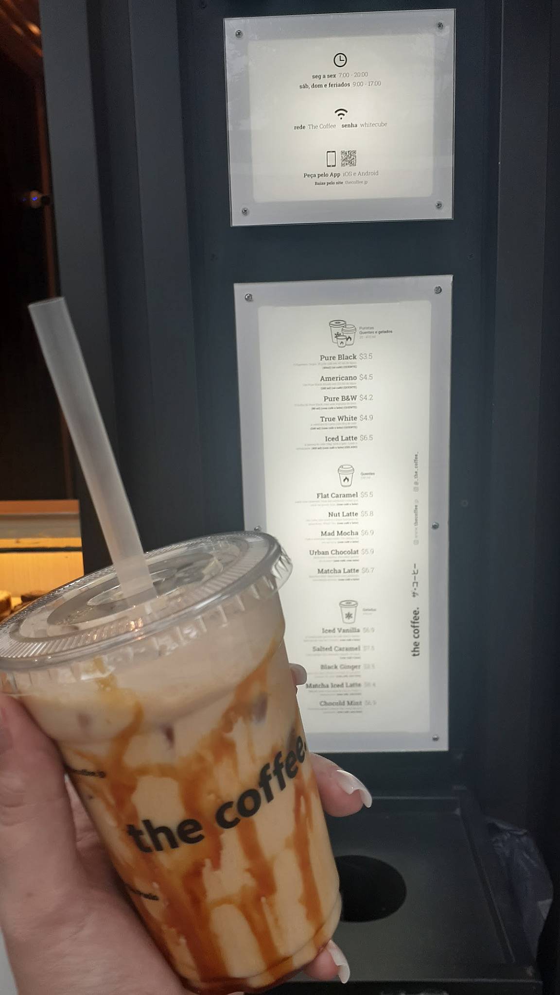 The Coffee cardápio