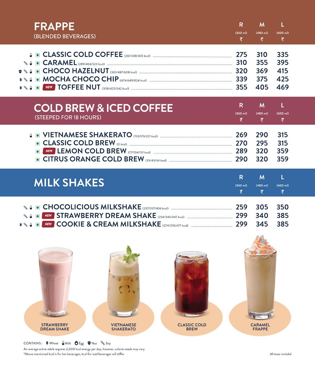 Third Wave Coffee menu