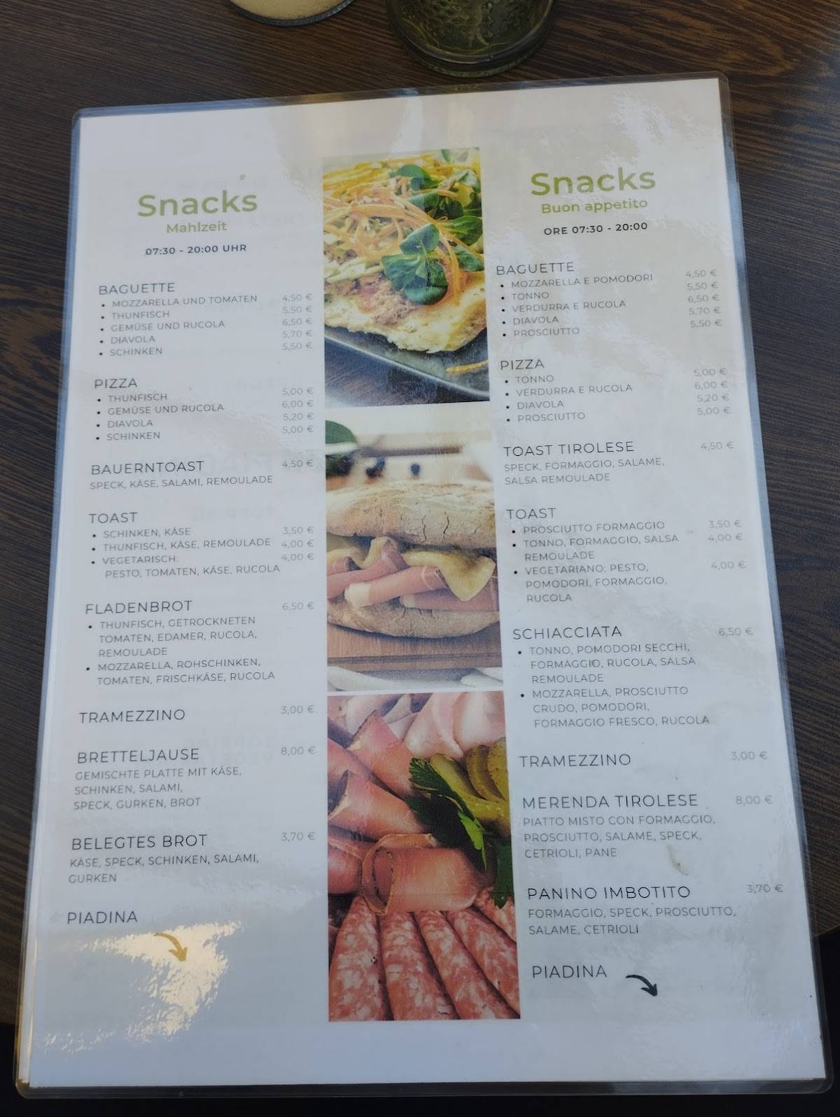 Menu di Cafe Treffpunkt 