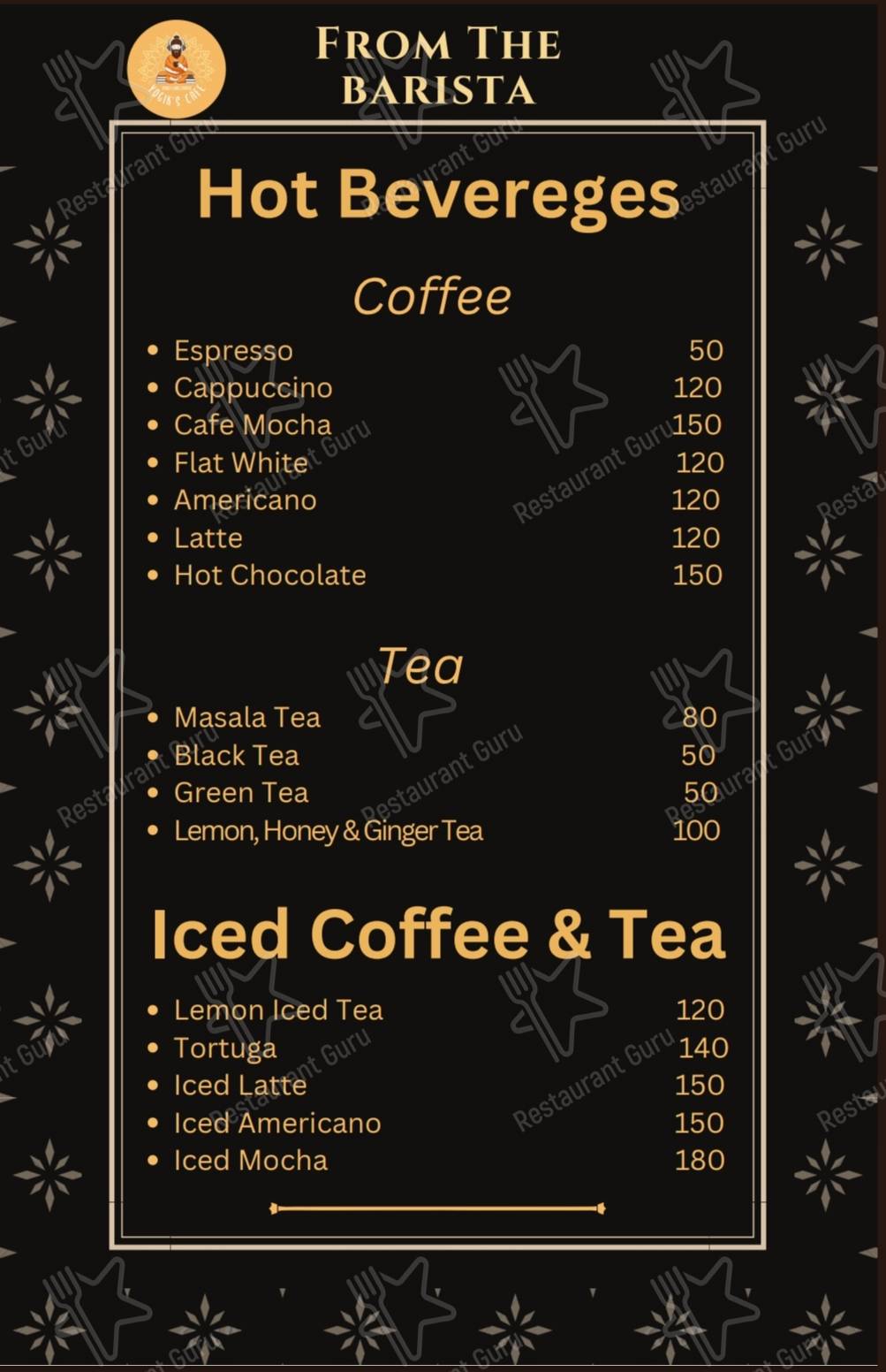 Yogik's Cafe & Diner menu