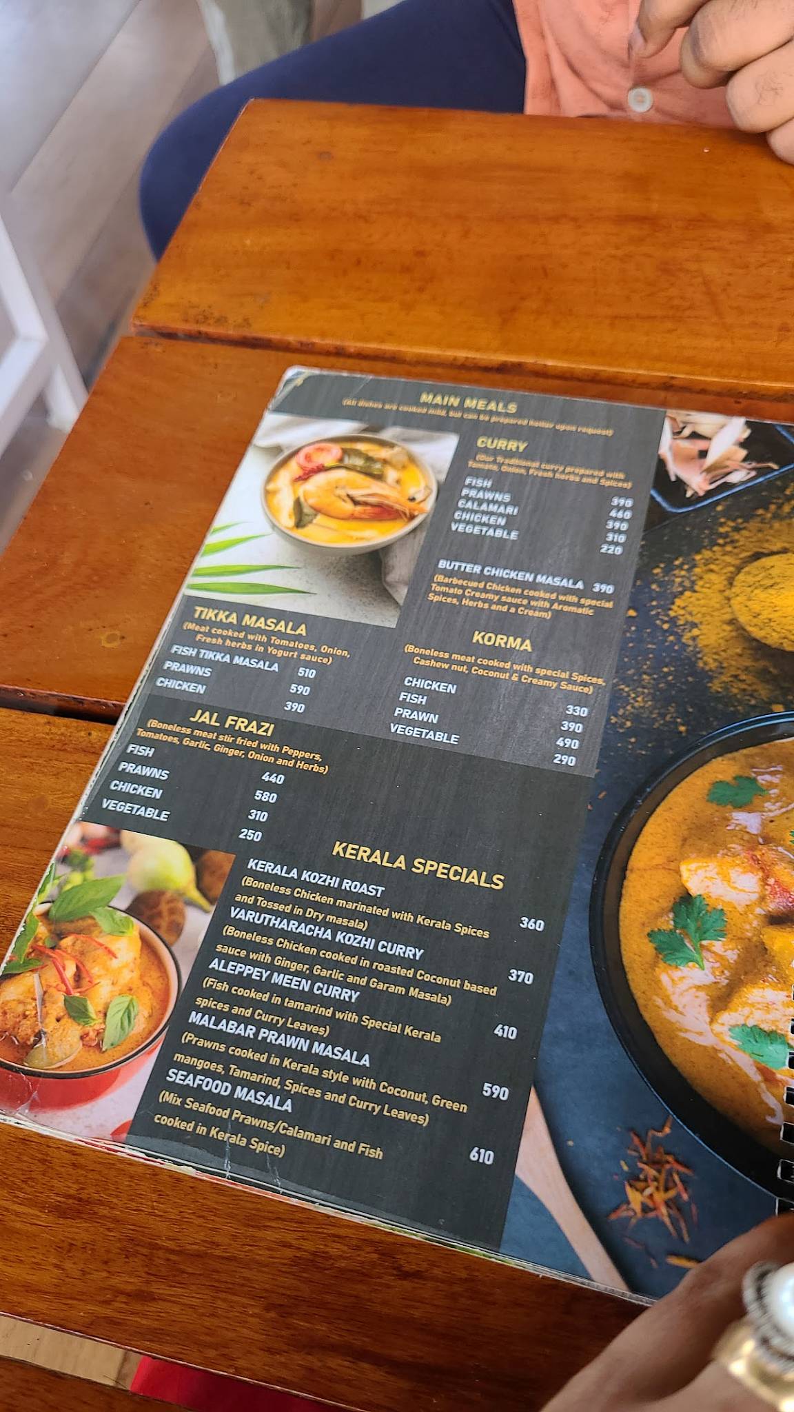 Cafe del Mar menu