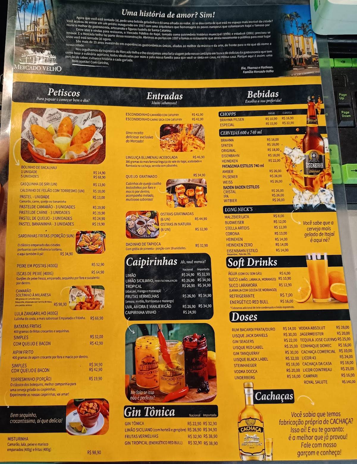 Café e Restaurante Mercado Velho cardápio