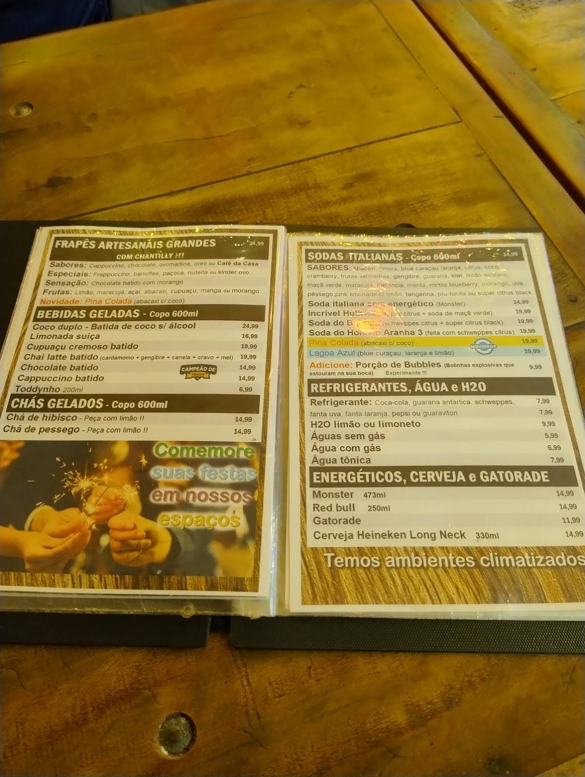 Cafeteria Inbox cardápio