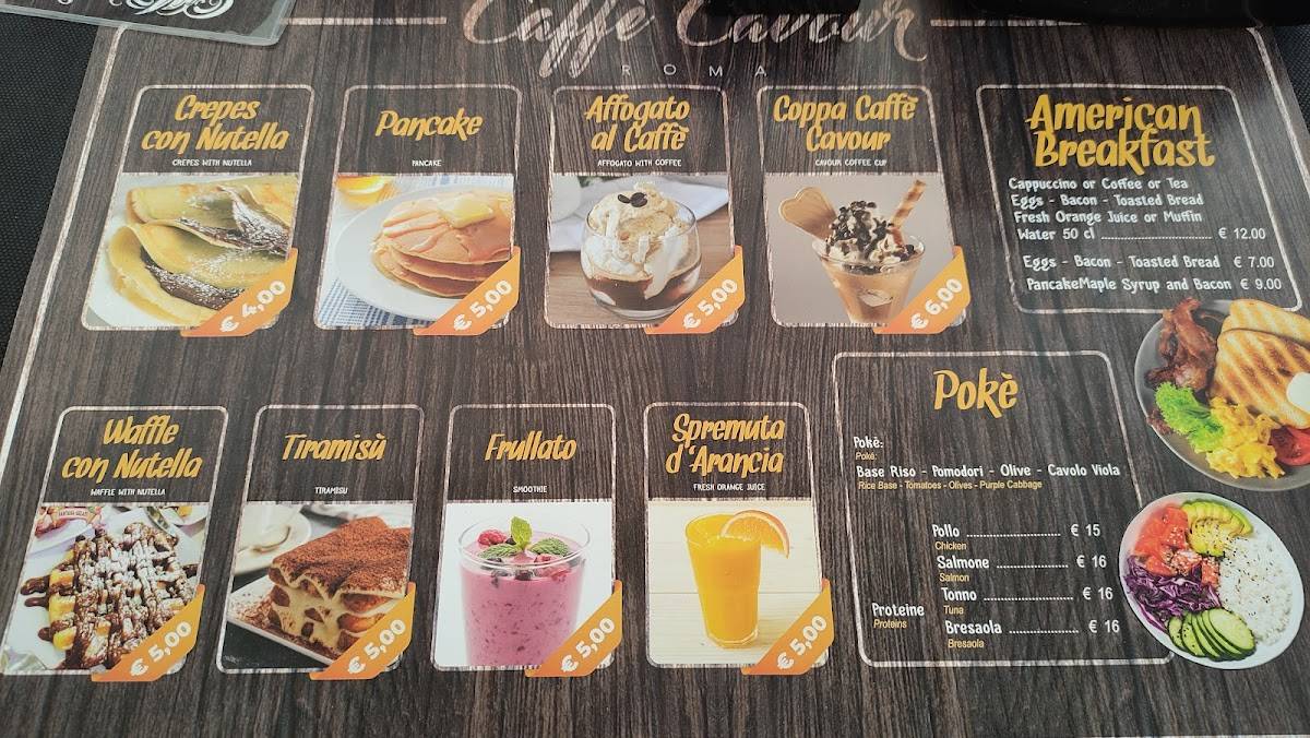 Menu di Caffè Cavour Di Vasselli Roberto 