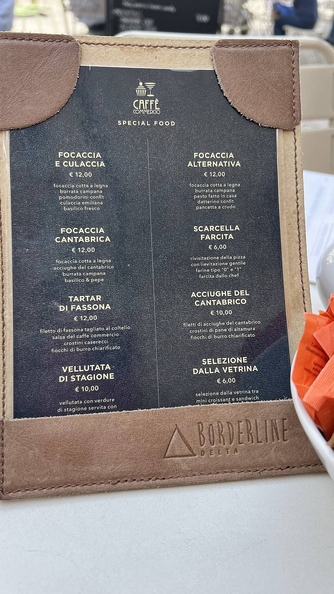 Menu di Caffè Commercio 