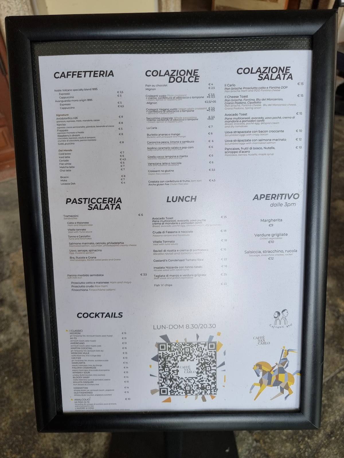 Menu di Caffè San Carlo 