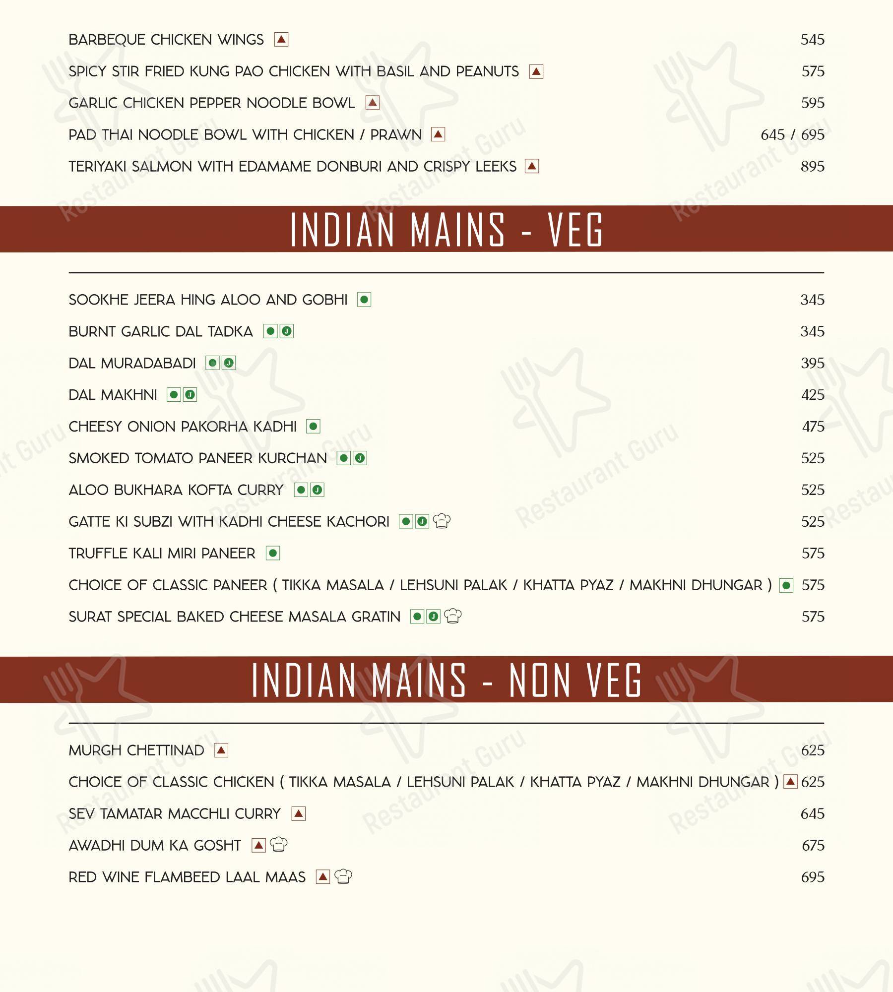 Callisto - Kitchen & Bar - Menu