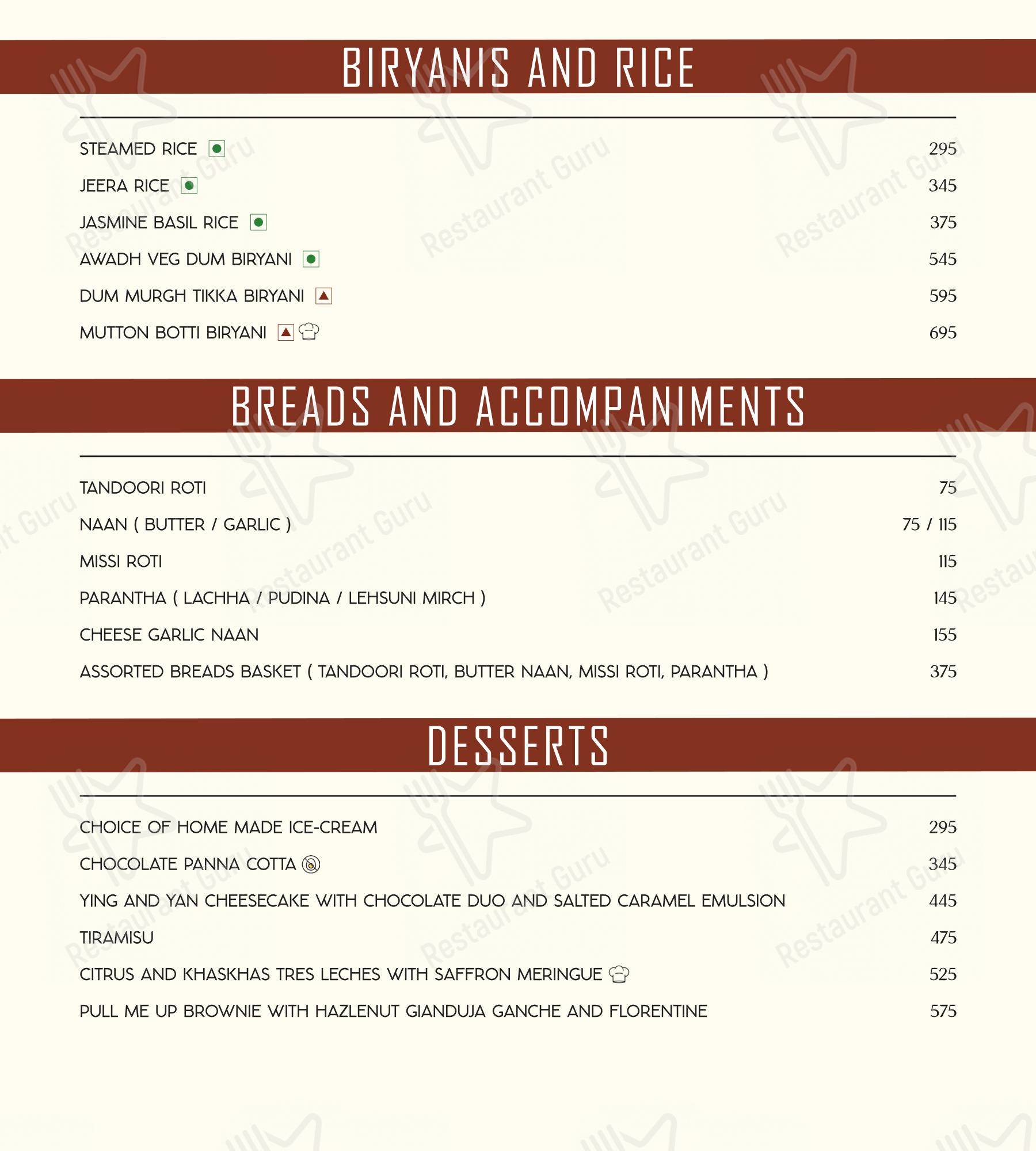 Callisto - Kitchen & Bar in Udaipur - Menu