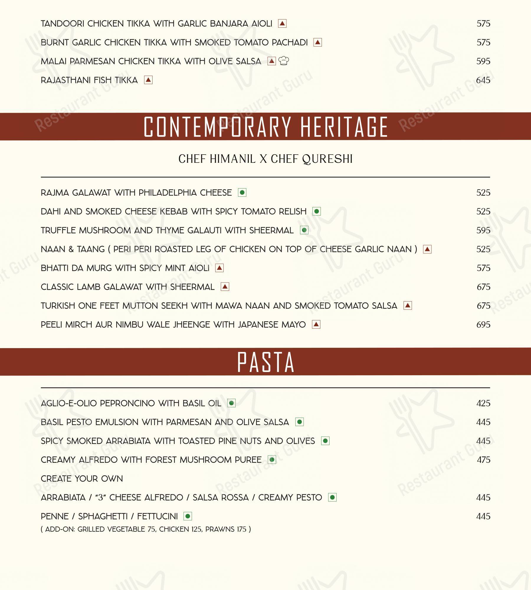 Callisto - Kitchen & Bar in Udaipur - Menu