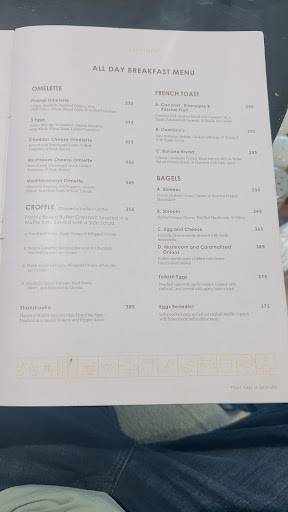 Camiano Patisserie & Brasserie menu