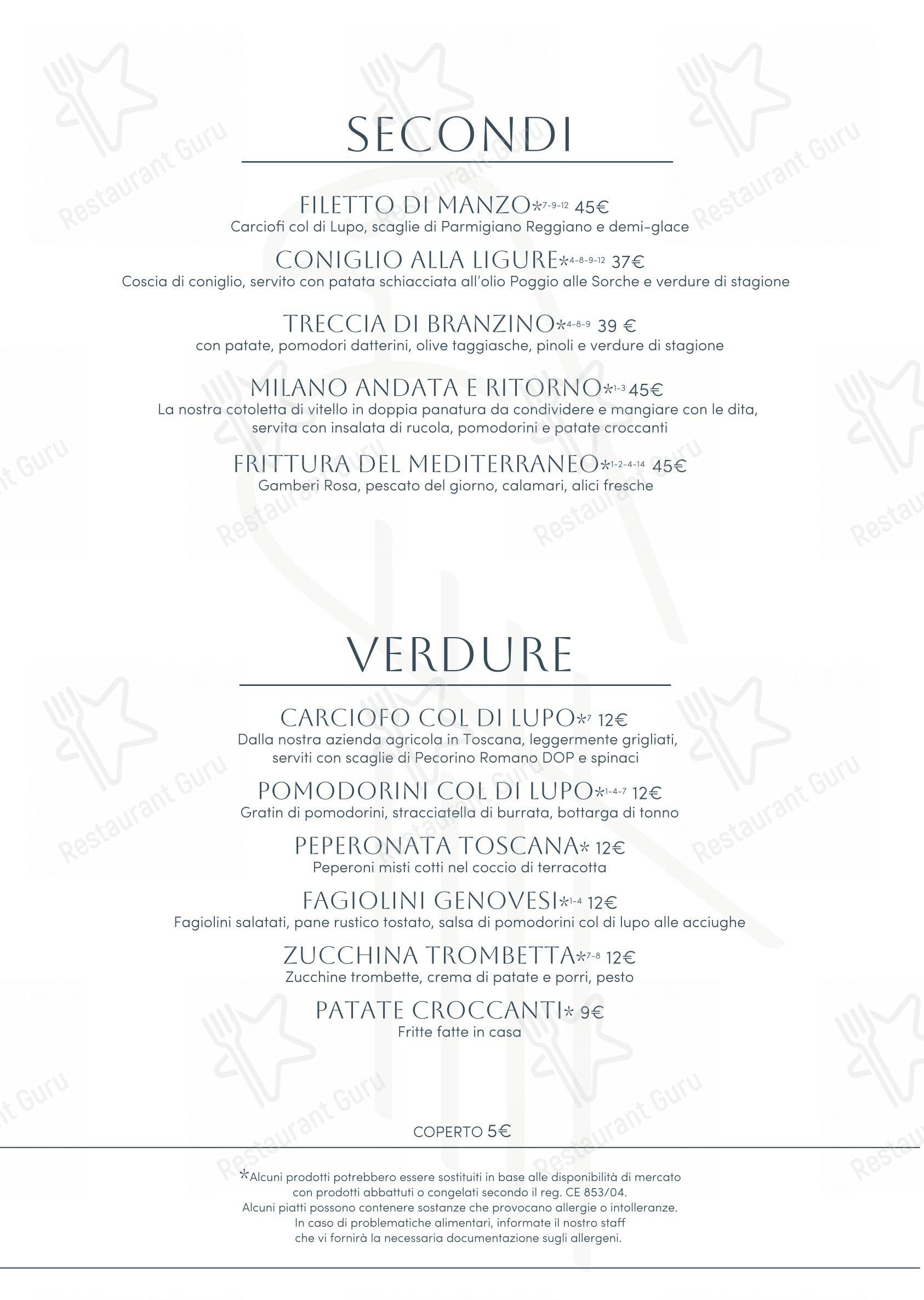 Capocaccia in Ginevra - Menu bar