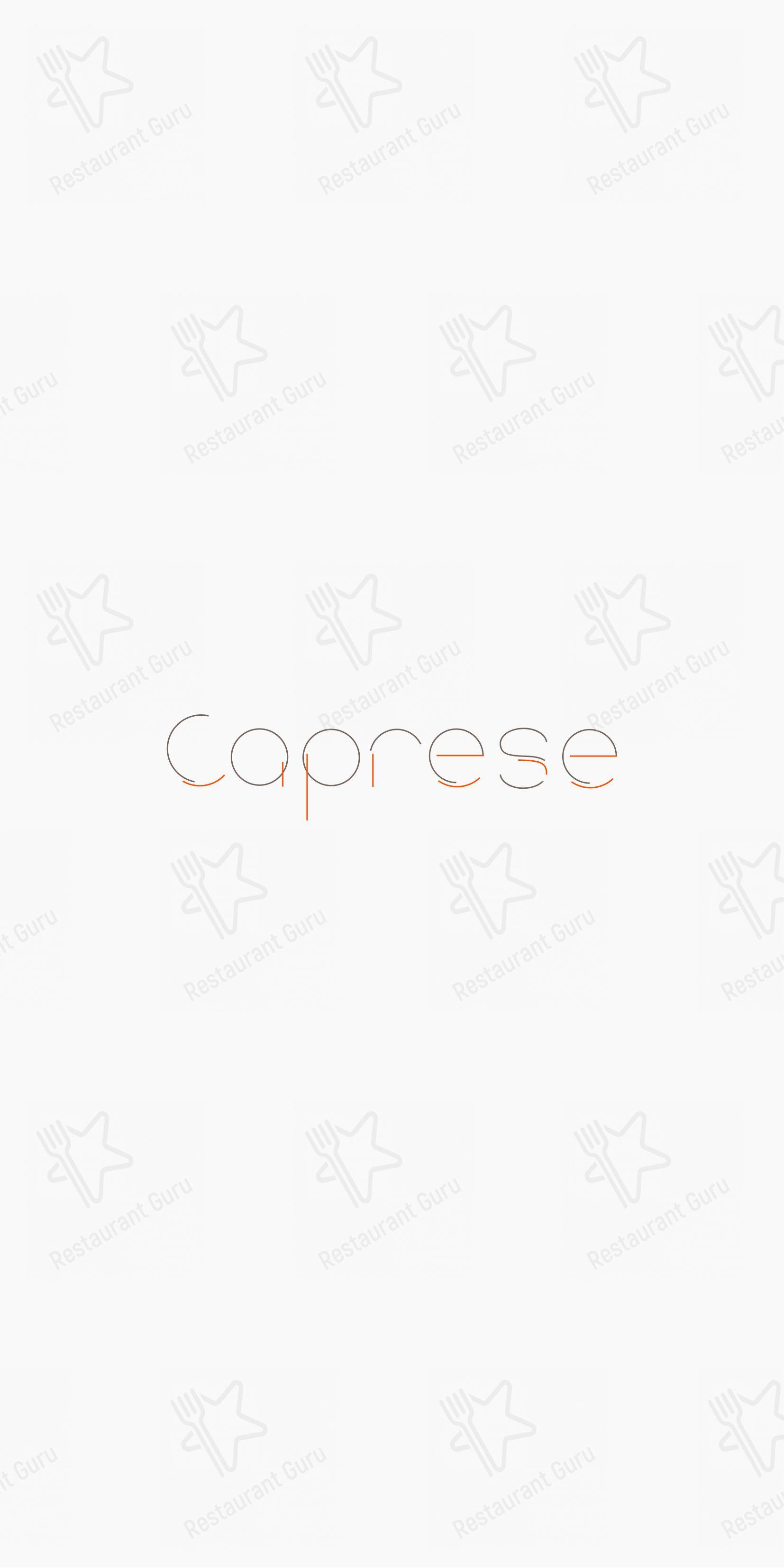 Caprese in Bengaluru - 菜单