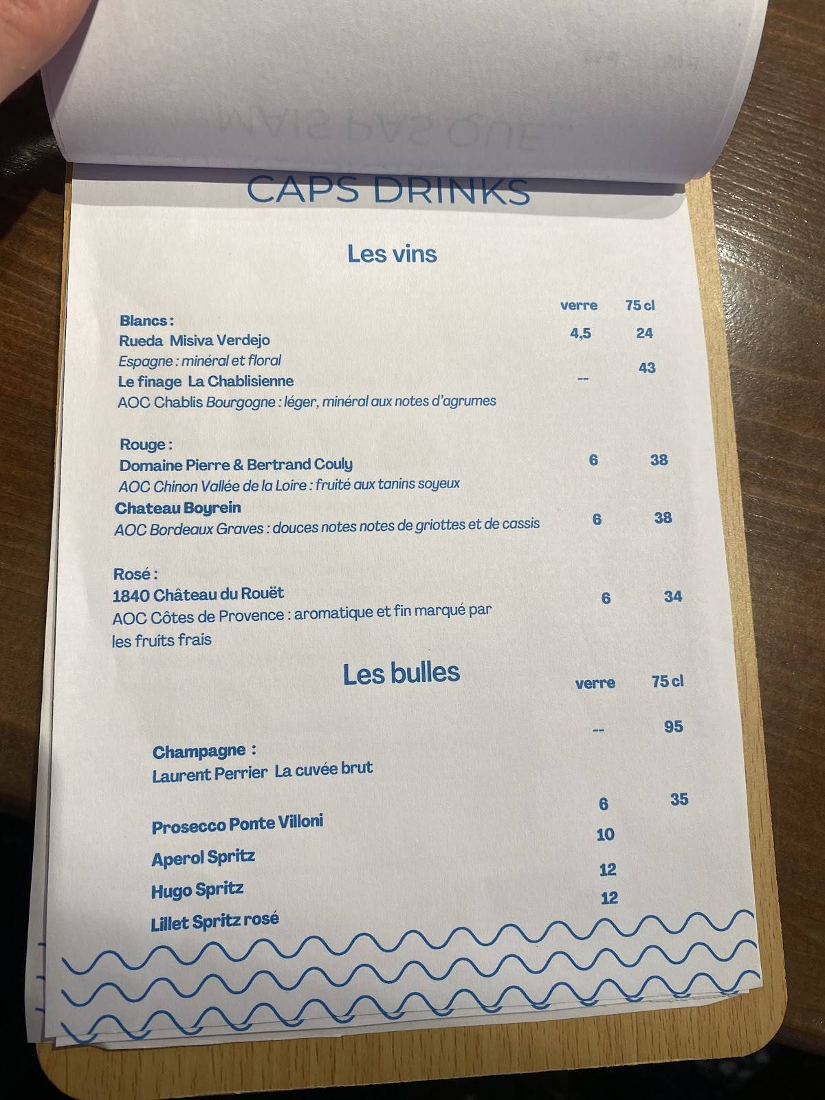 Menu de Caps