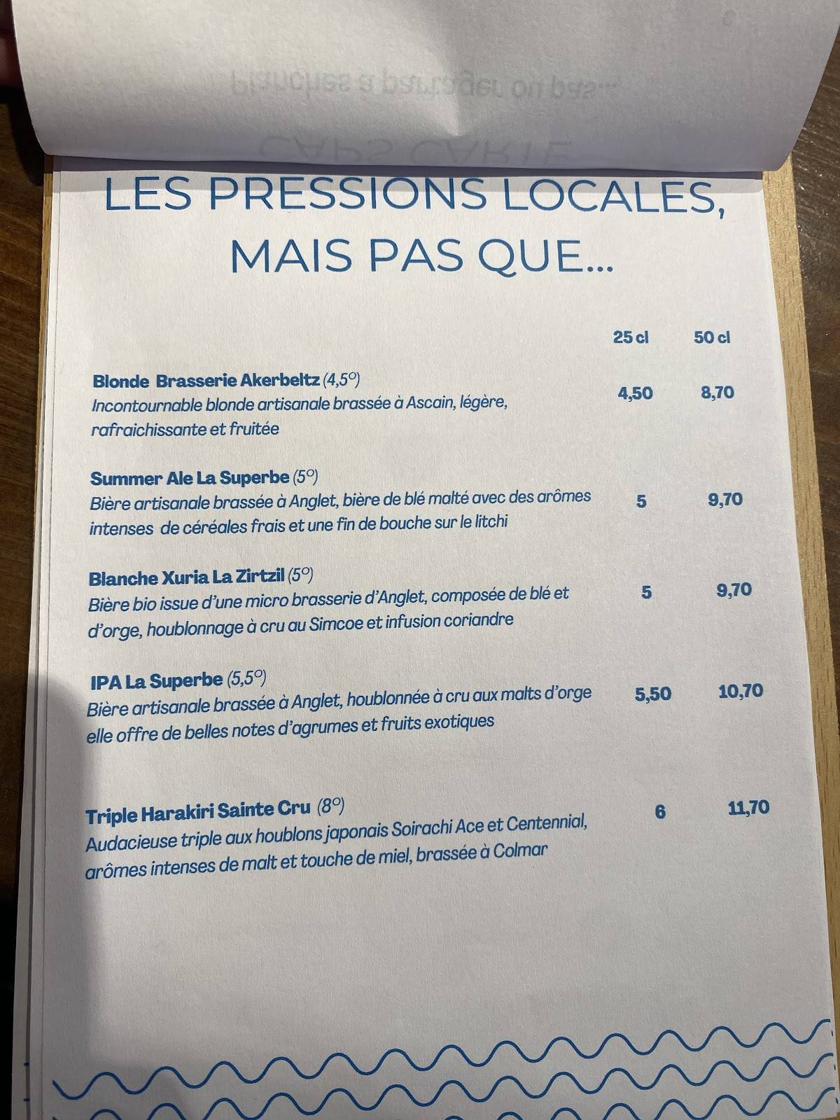 Menu de Caps