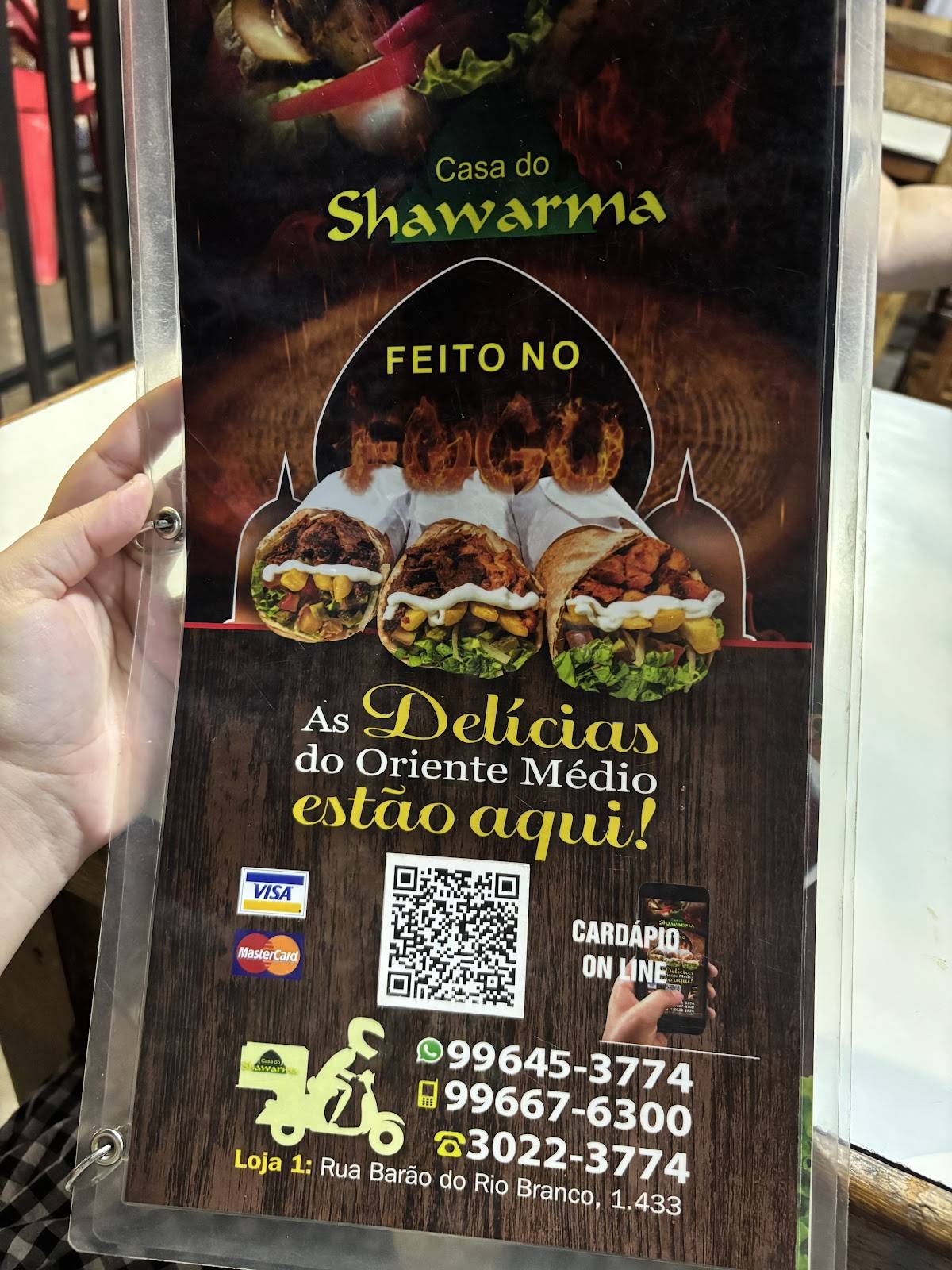 Casa do Shawarma cardápio