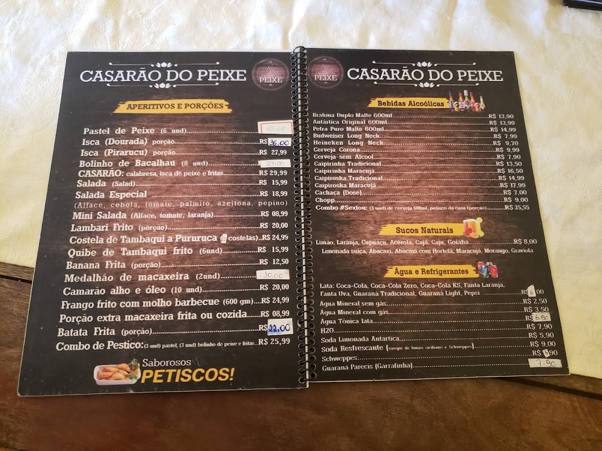 Casarão do Peixe cardápio