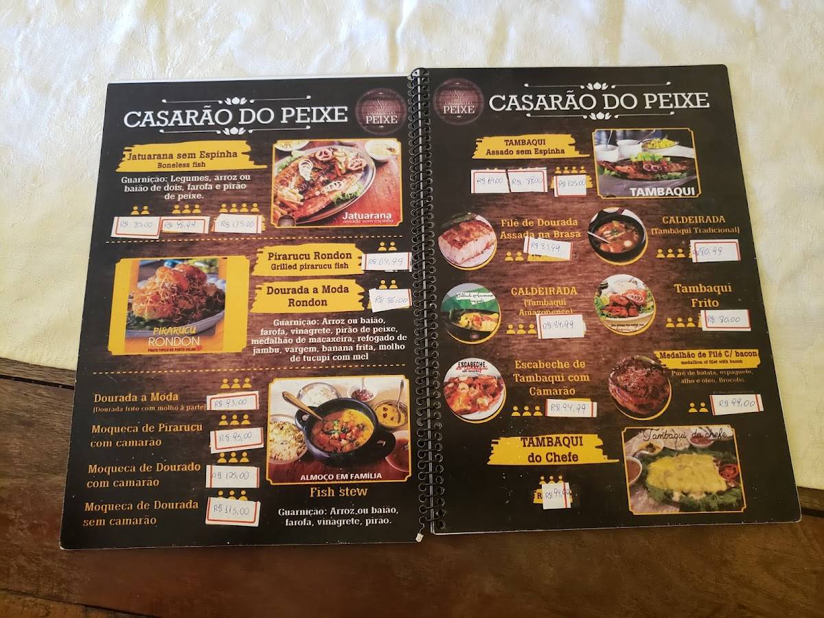 Casarão do Peixe cardápio