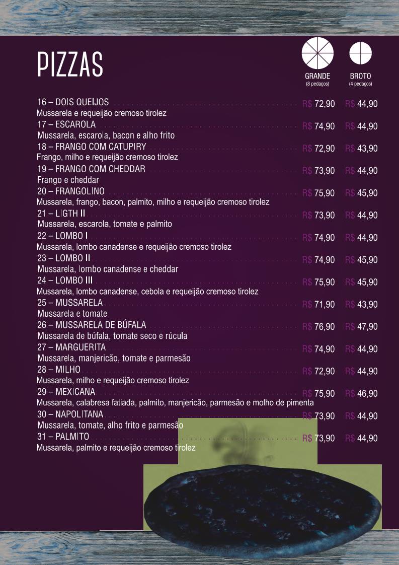 Castello Branco Pizzaria cardápio