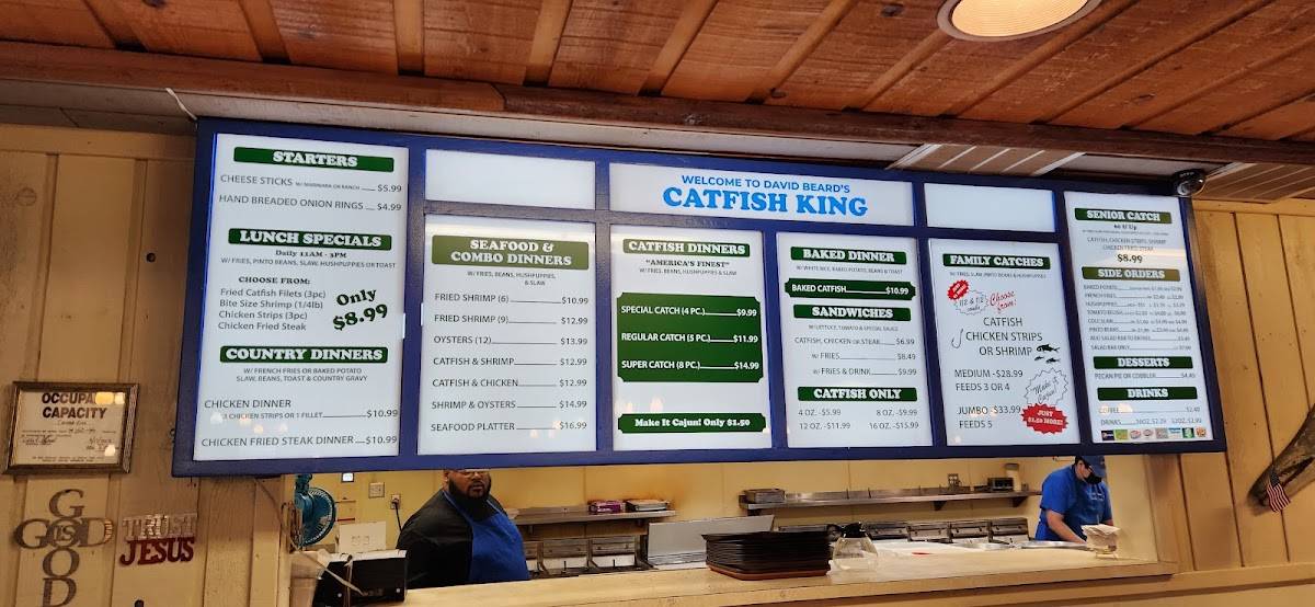 Menu at Catfish King Restaurant, Lufkin, 806 S Medford Dr