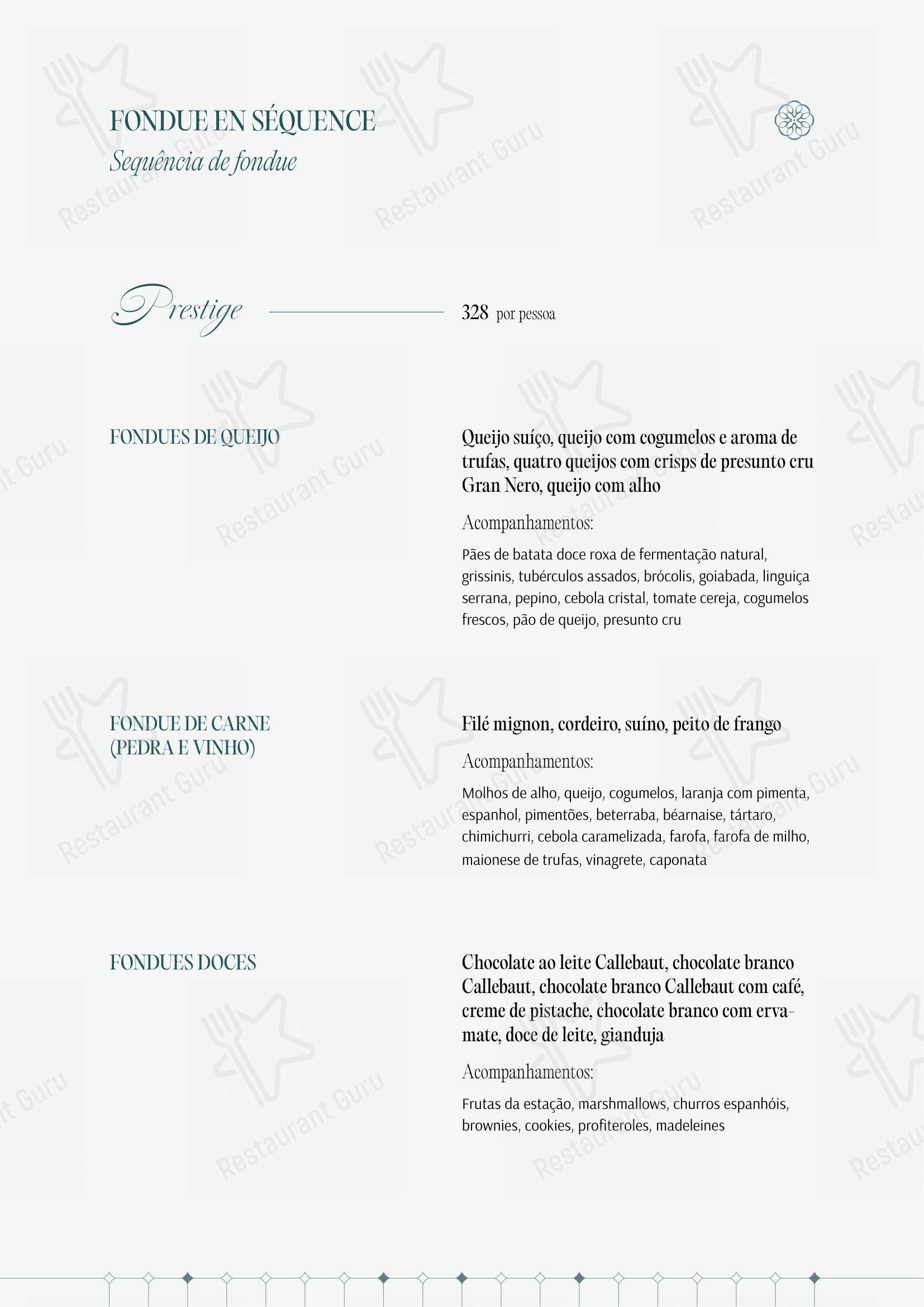 Menu bar para Catherine Restaurant restaurante