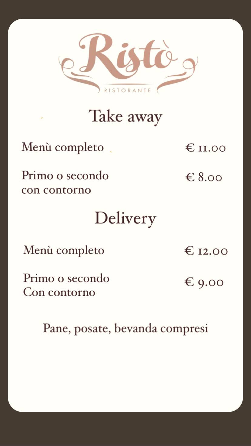 Menu di Center Park Ristò 