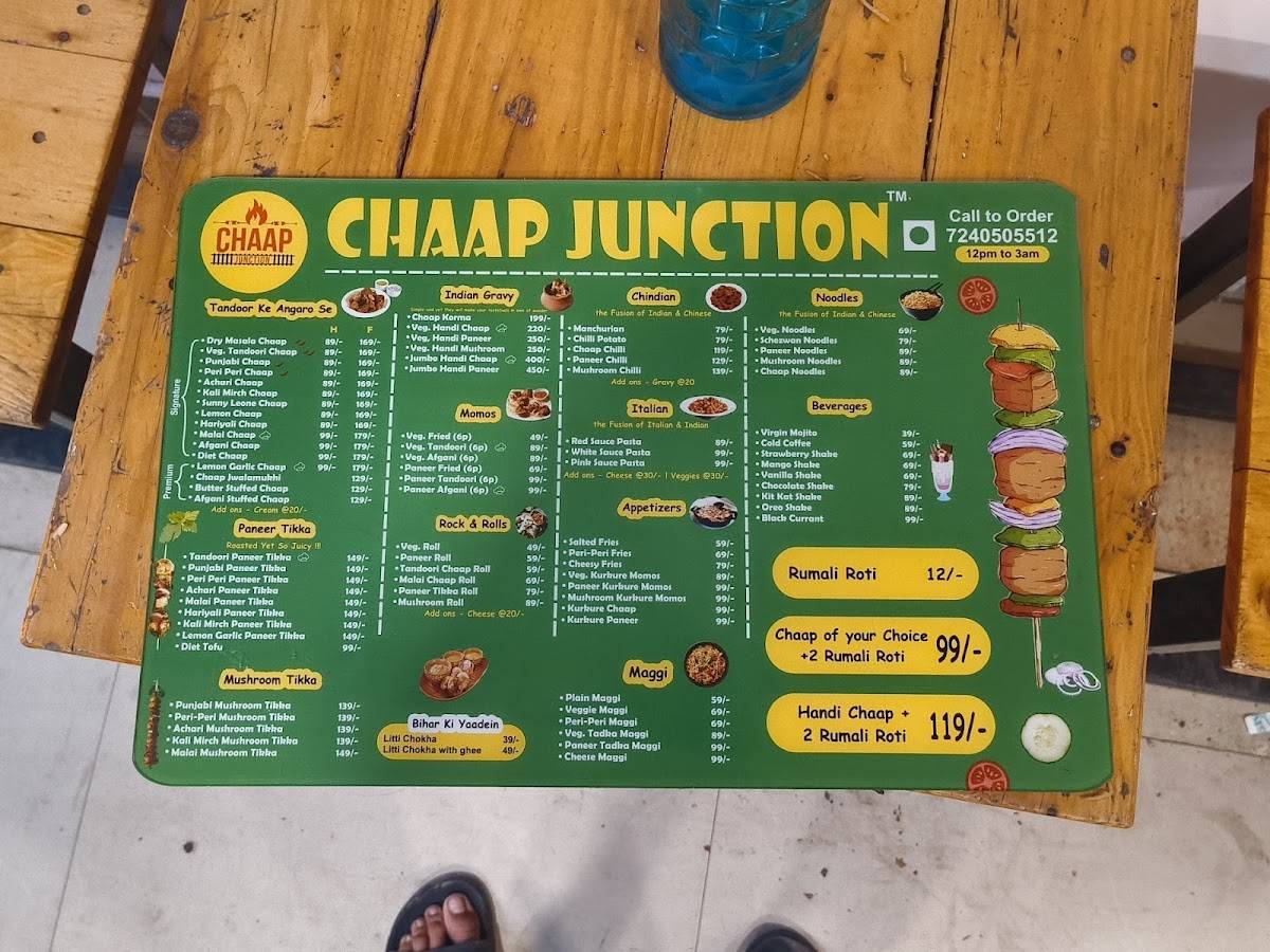 Chaap Junction (Best chaap in kota) menu