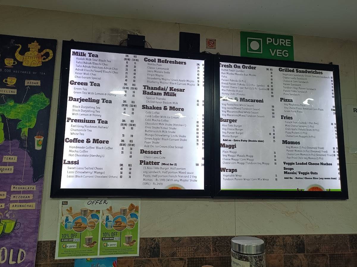 Chai Garam Cafe - Kolkata menu