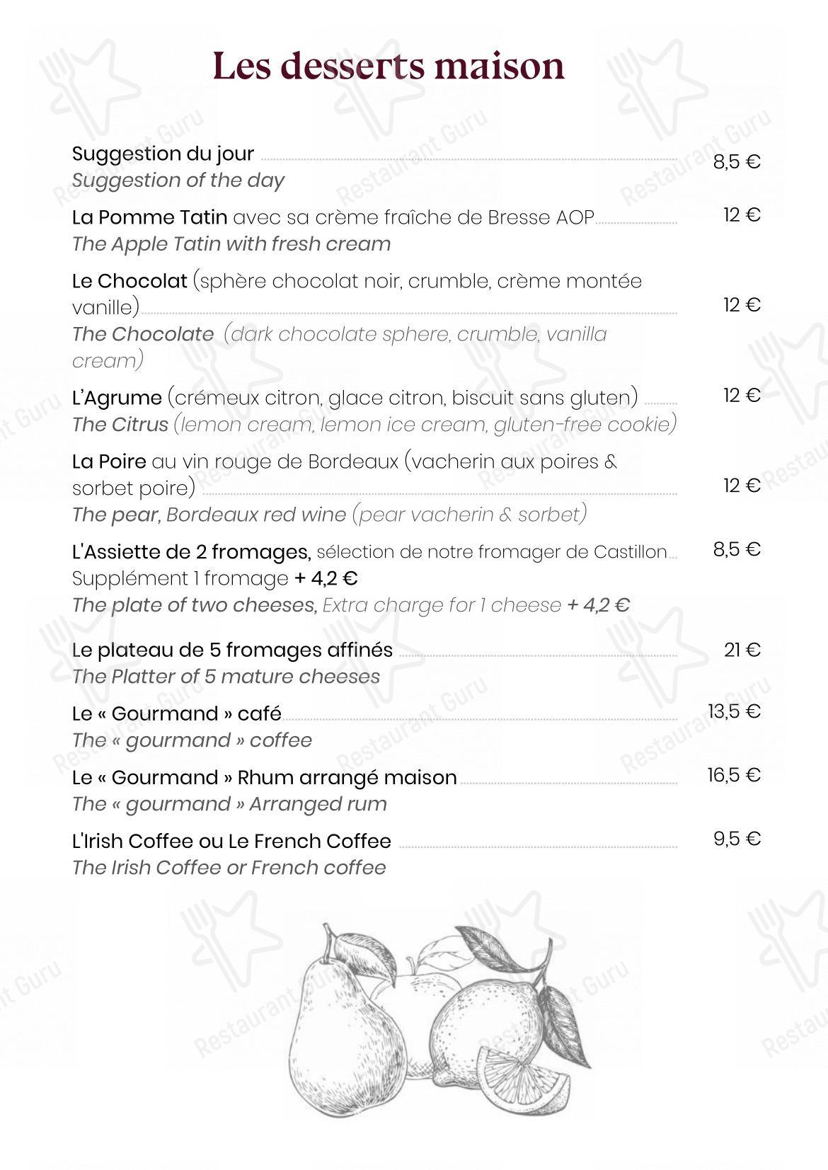 Chai Pascal Saint Emilion dans Saint-Émilion - Menu