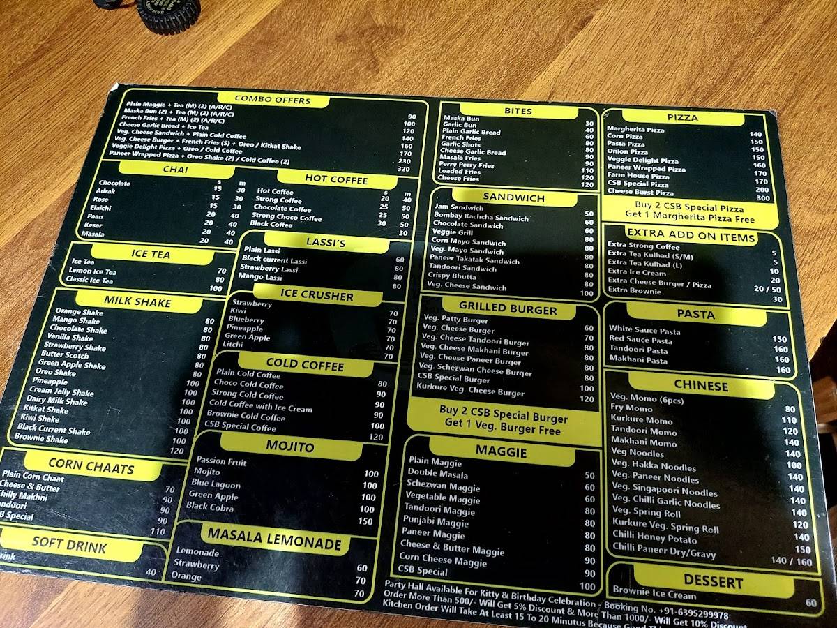 Chai Sutta Bar Roorkee menu