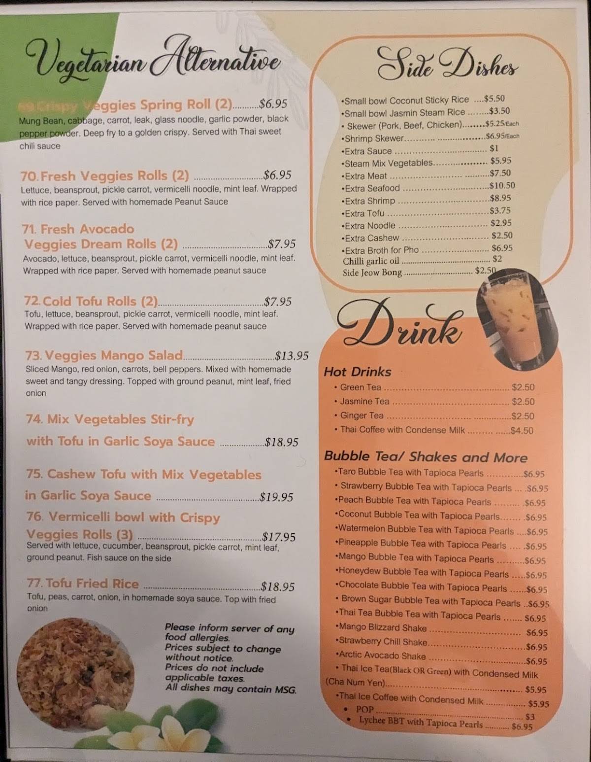 Menu de Champa Kitchen