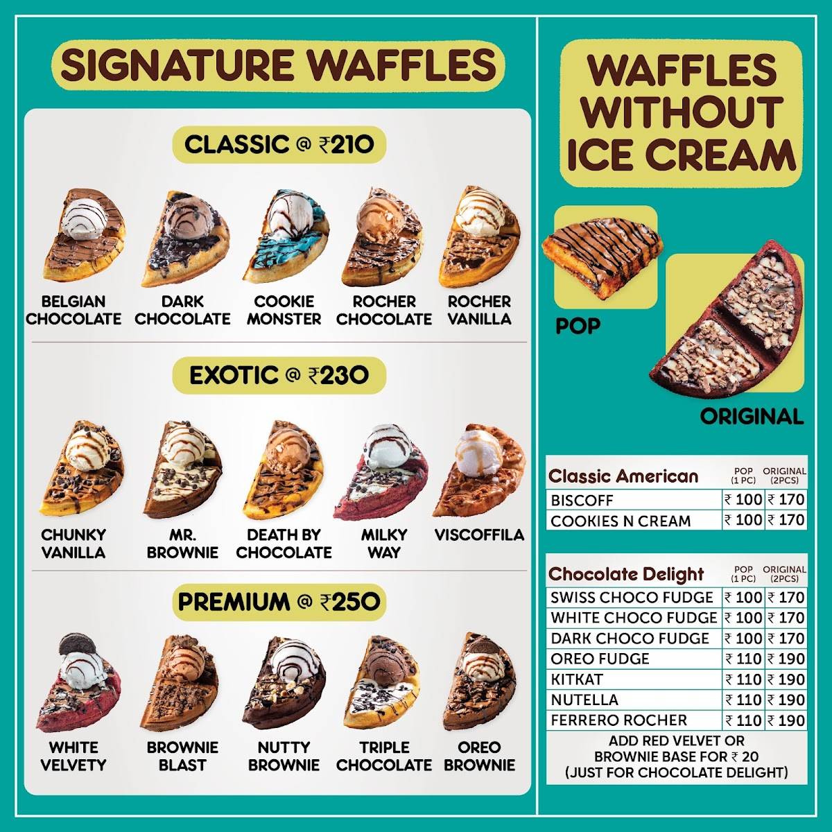 Get Desserted - Waffles, Brownies & More! Sector 8 Chandigarh menu