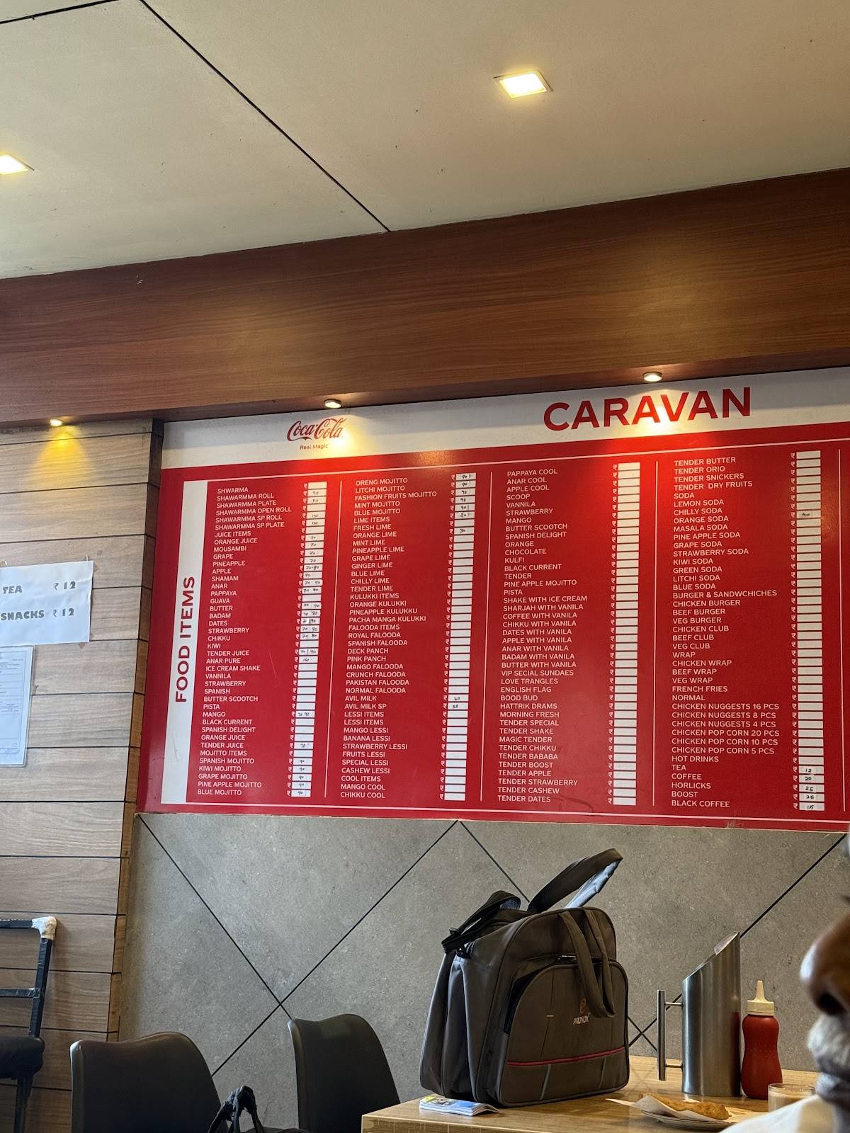 New CARAVANS menu