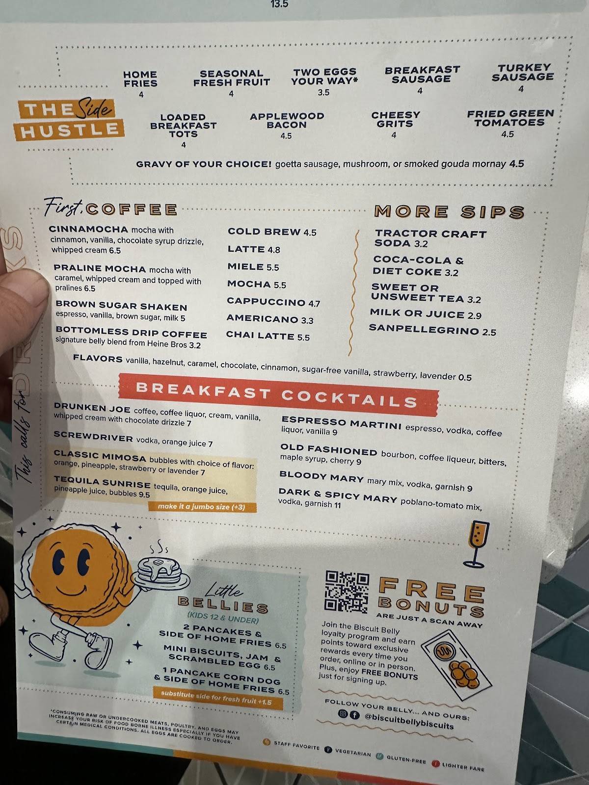 Menu at Biscuit Belly - Elizabeth restaurant, Charlotte