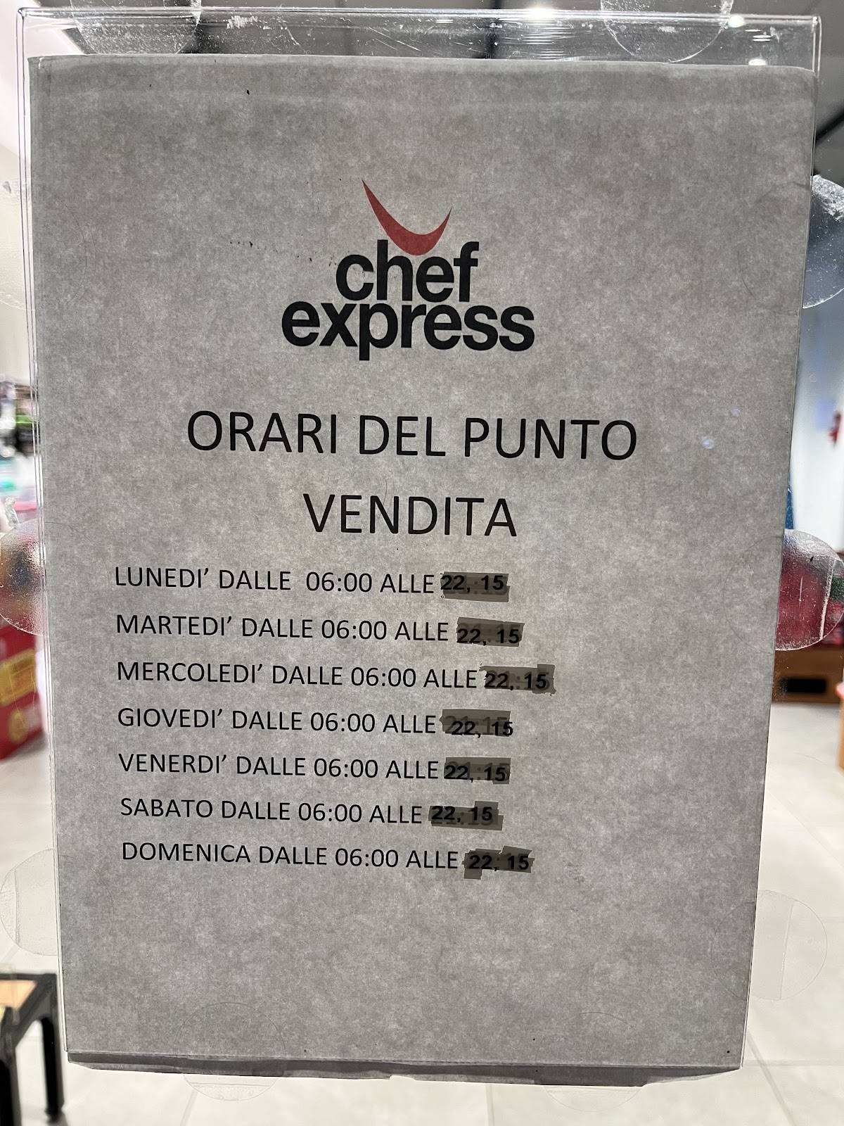 Menu di Chef Express - Campagnola Ovest 11 