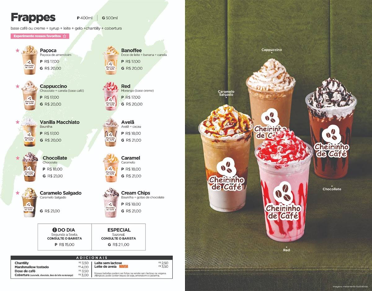 Cheirinho de Café cardápio