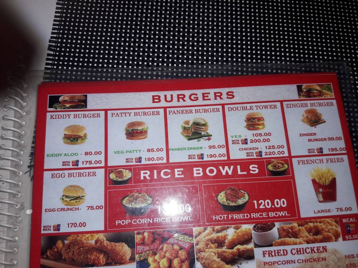 Mr. Chick menu