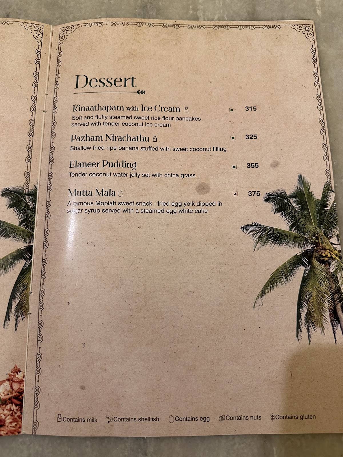 Savya Rasa menu