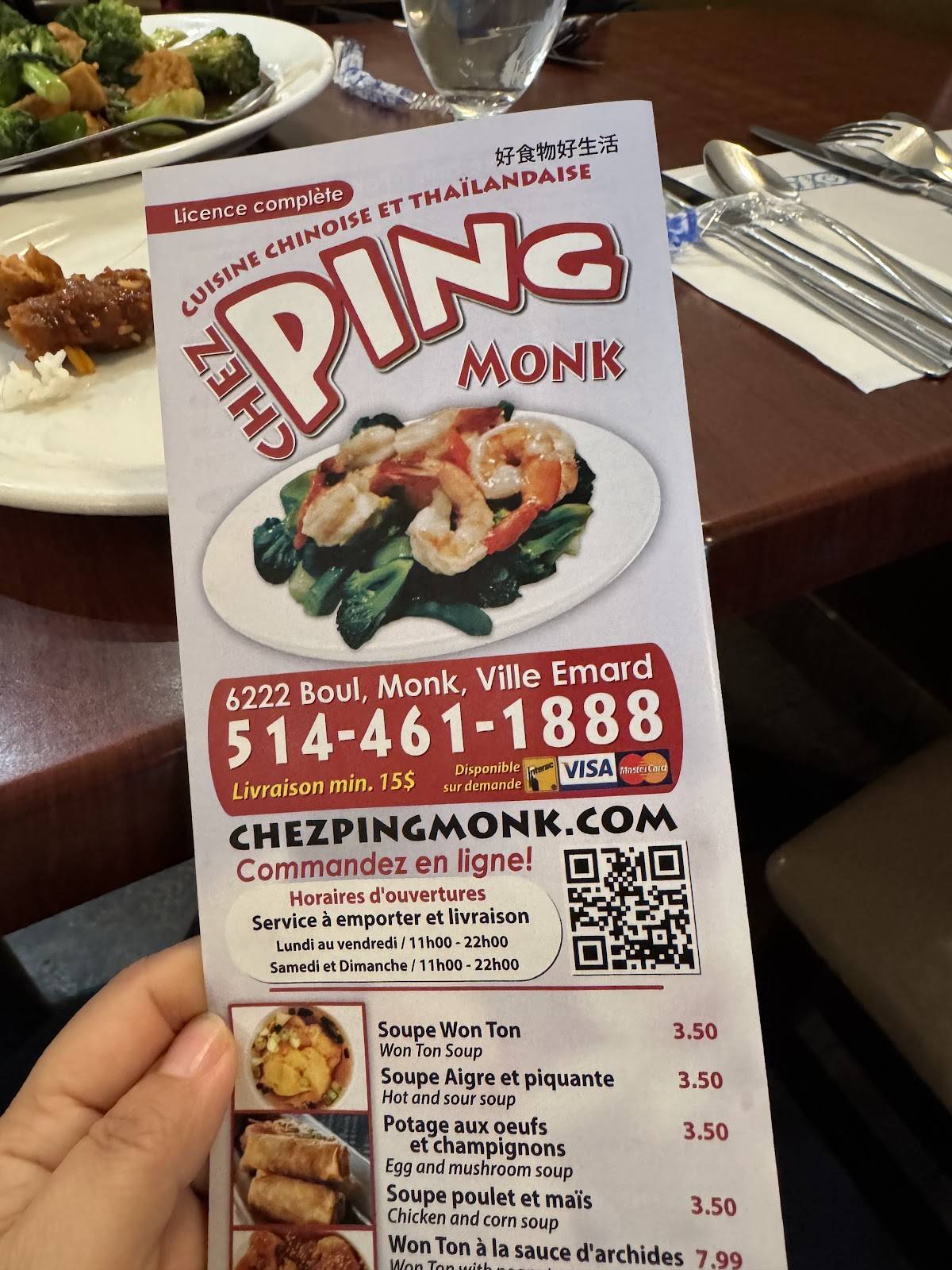 Menu de Chez Ping Restaurant