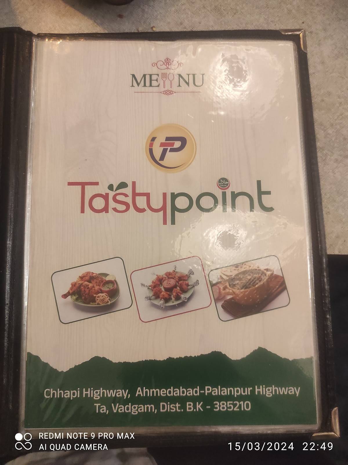 Tasty Point menu