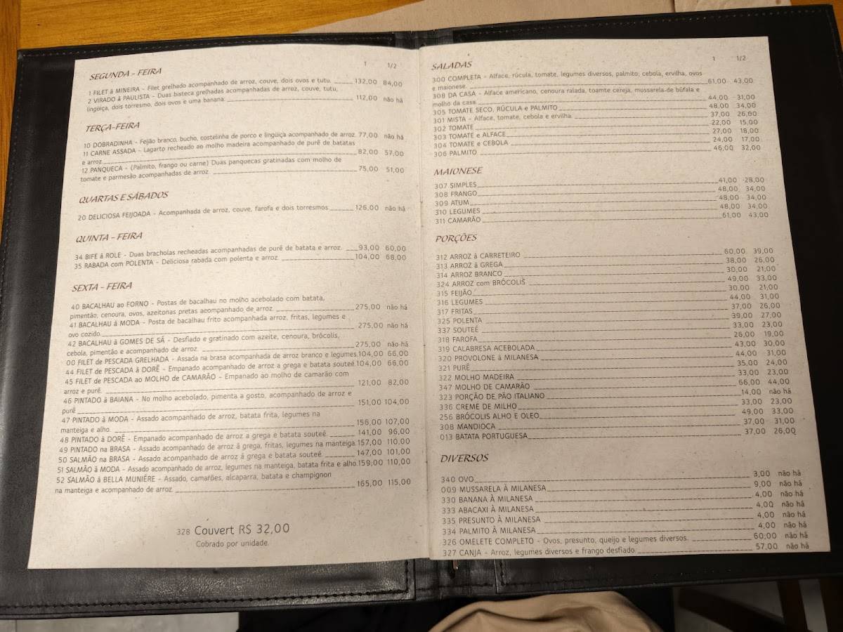 Chico Restaurante - Tatuapé cardápio