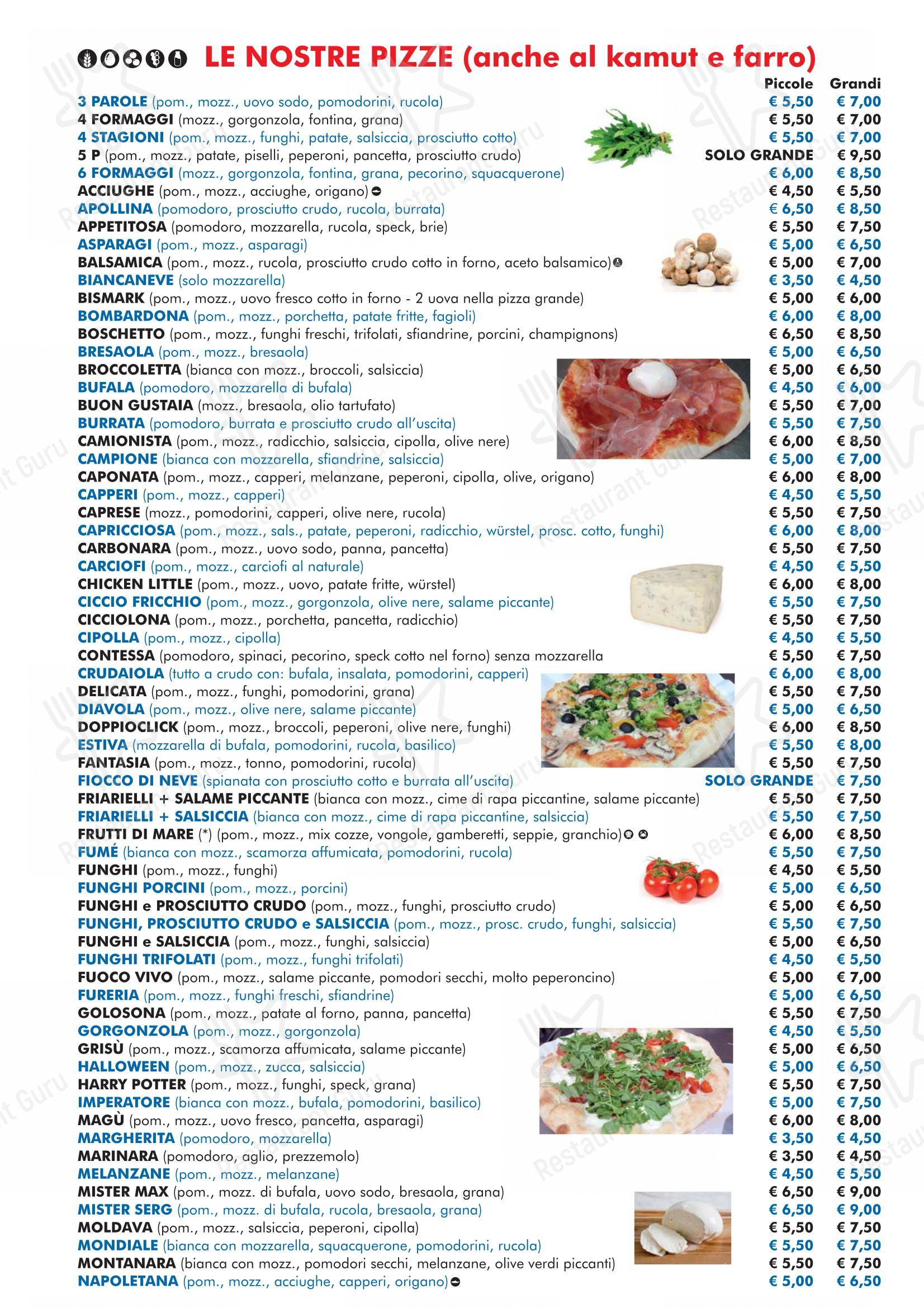 Menu di Chiosco Da Salvatore Di Dimitri Marika Di Porta Montanara - Menu