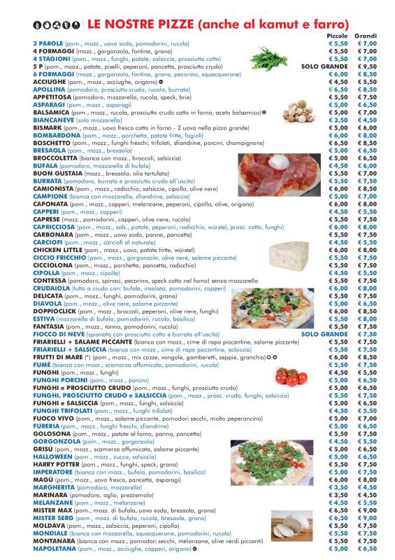 Menu di Chiosco Da Salvatore Di Dimitri Marika Di Porta Montanara 