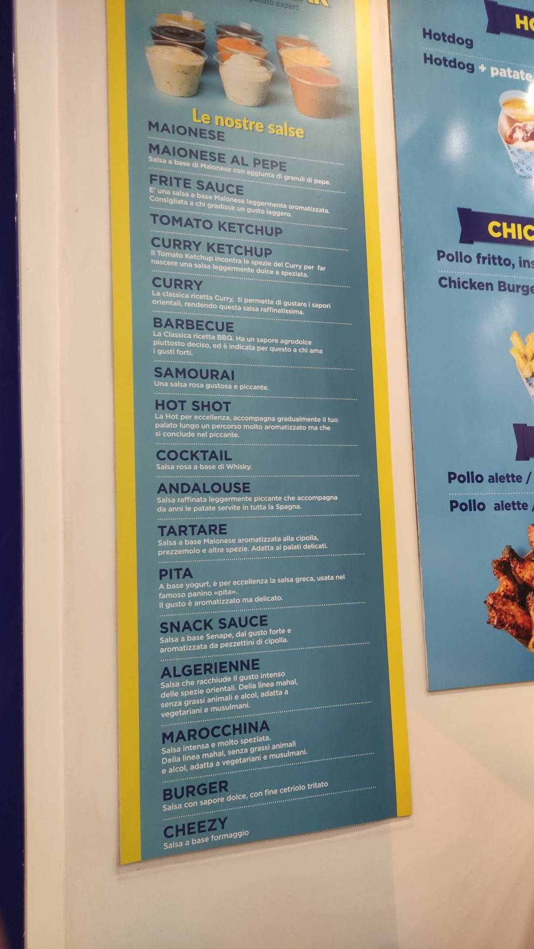 Menu di Chipstar 