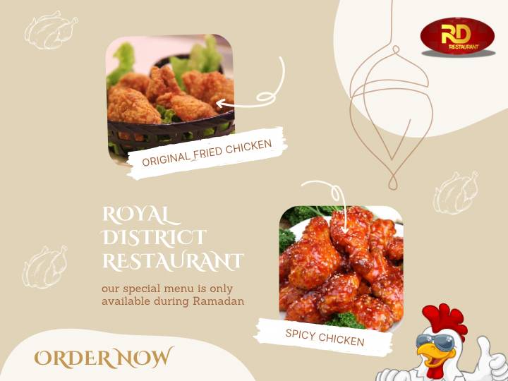 Royal District Restaurant menu