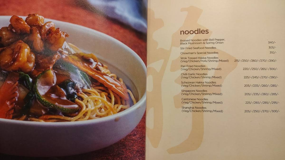 Chowman (Koramangala) menu