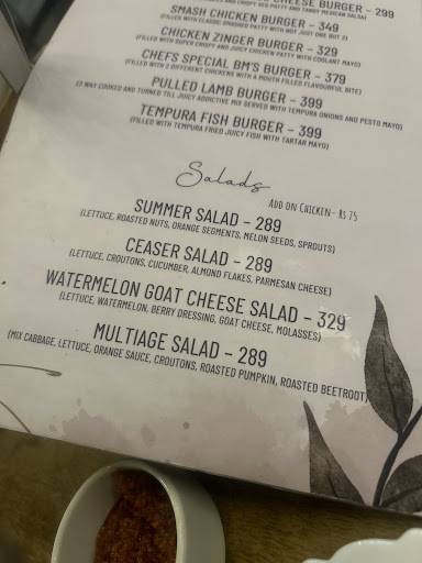 Chronicles Cafe & Kitchen menu