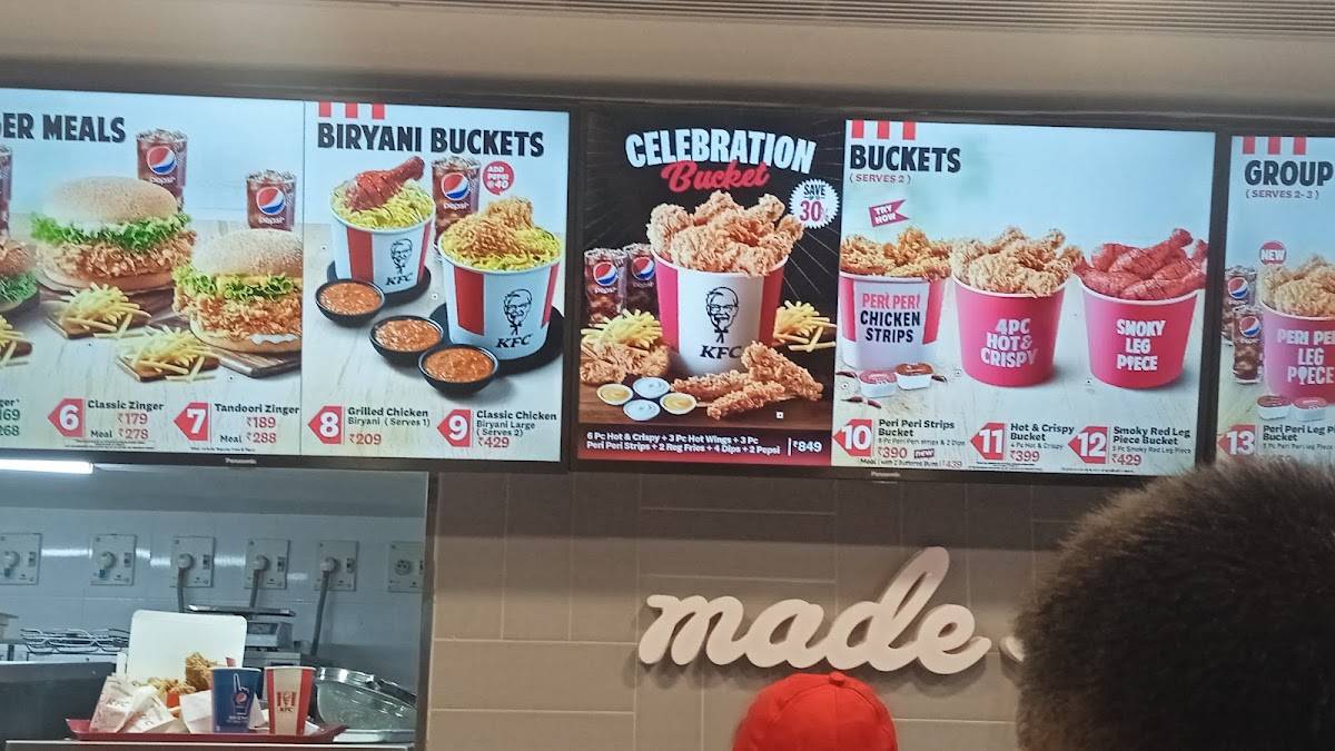 KFC menu