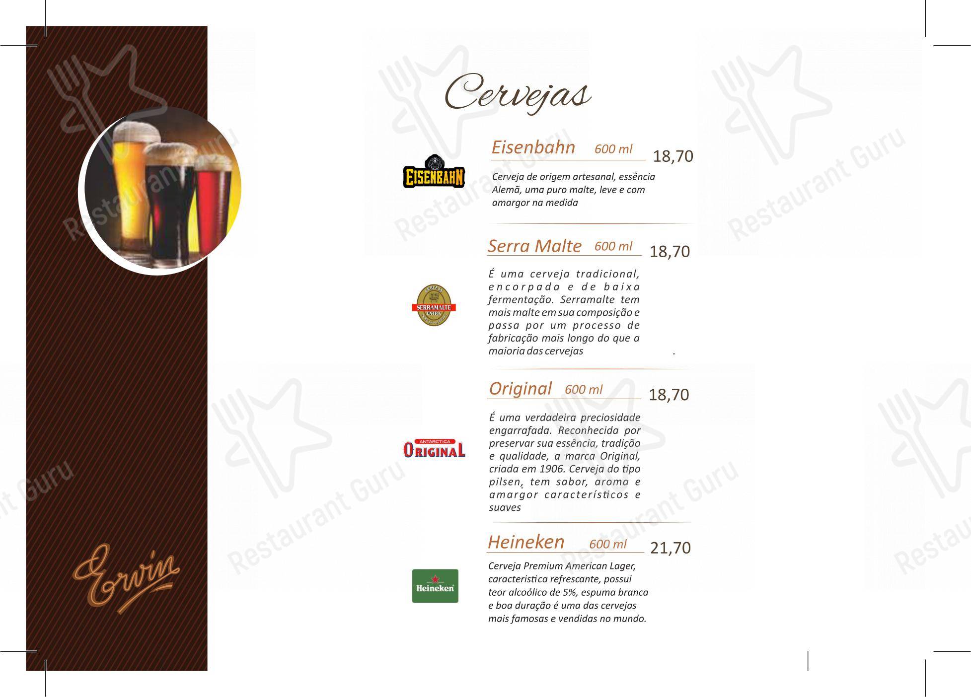 Churrascaria Ervin em Curitiba - Menu